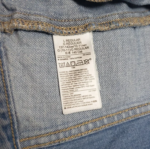 Gap Denim on Denim Patchwork Denim Jacket Button Up Little Kids L - Picture 11 of 11